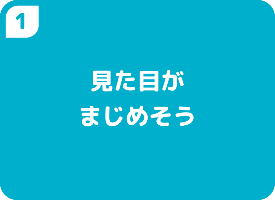 ①見た目がまじめそう