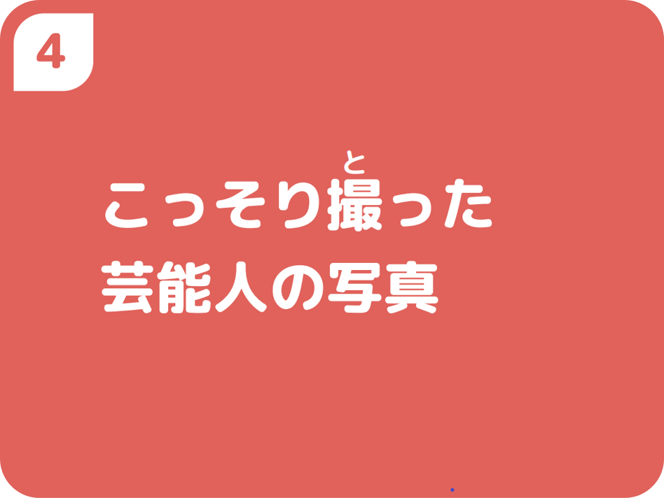 こっそり撮った芸能人の写真