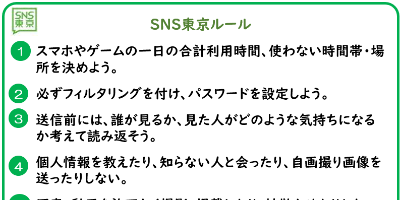 ＳＮＳ東京ルールの取組のプレビュー画像